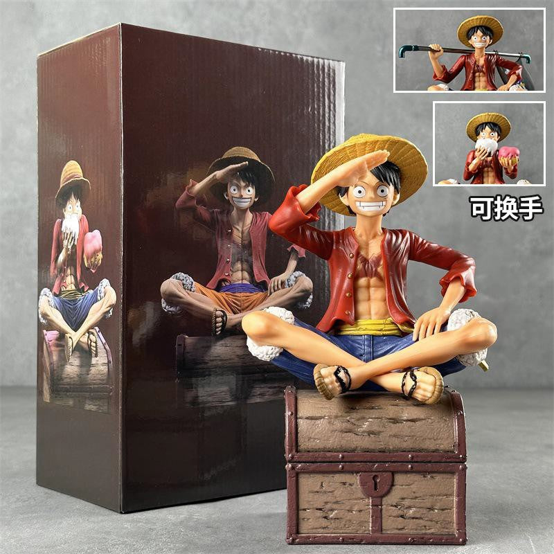 One Piece Luffy Action Figure with Double Head & Accessories