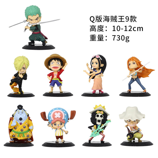 One piece Set of 9 Action Figures