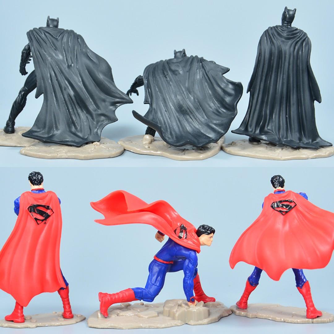 Superman and Batman set of 6 Action Figures