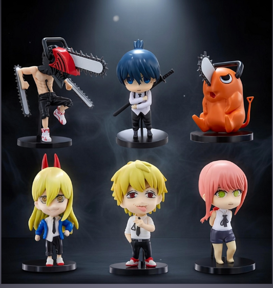 Chainsaw man 6 pcs set Action Figure