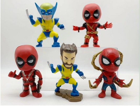 Deadpool and Wolverine Action Figure Set