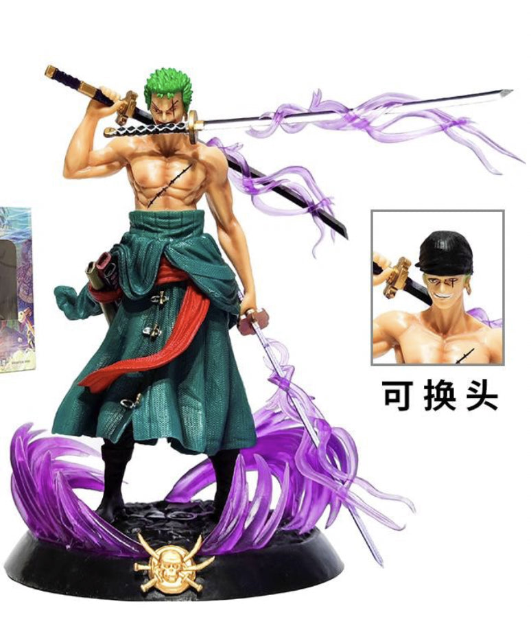 Zoro with Replaceable Head ( 21cm )